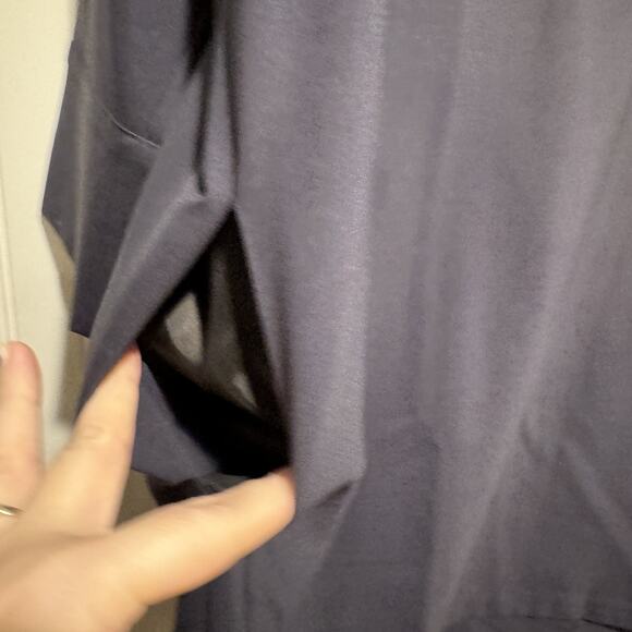 Everlane Navy Blue The Artist Smock Shirt Dress Wool Blend Size Medium - Picture 4 of 8